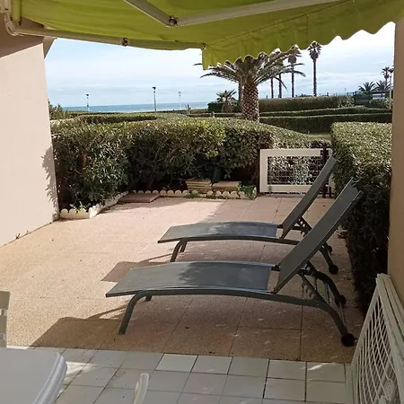 Rdc Avec Terrasse Acces Pour 4, A Canet-plage - Fr-1-696-134 Lejlighed Canet-en-Roussillon